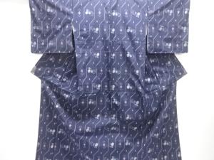 蝶模様織り出し米沢紬着物アンサンブル